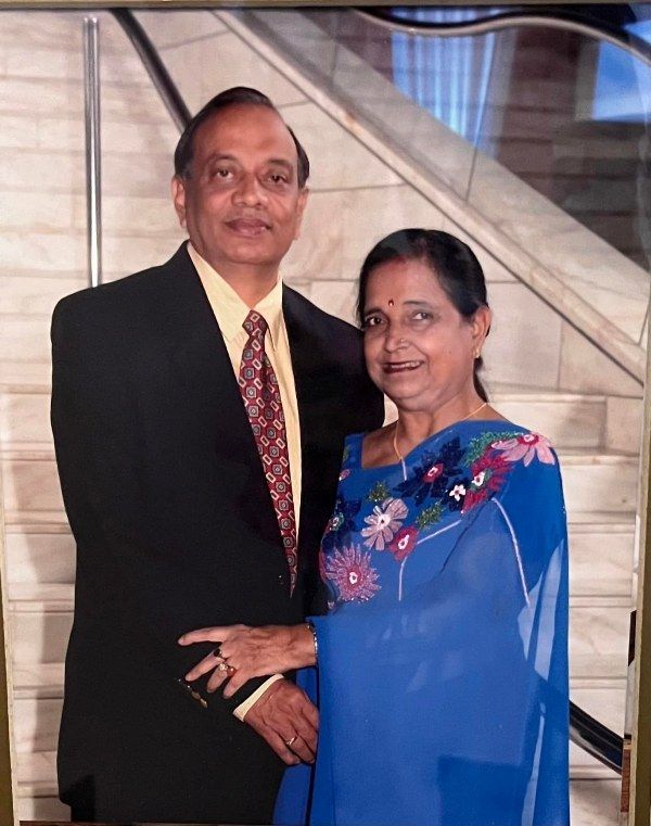 Ajay Alok's father, Gopal Prasad Sinha, with his mother, Indira Sinha