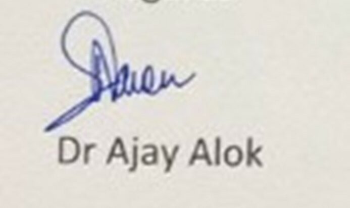 Ajay Alok's signature