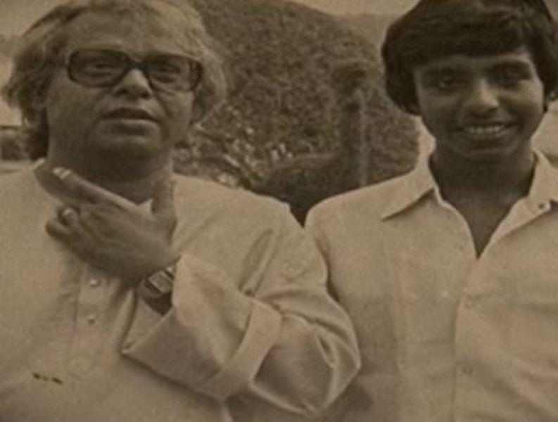 An old picture of Faiyaz Wasifuddin Dagar with his father