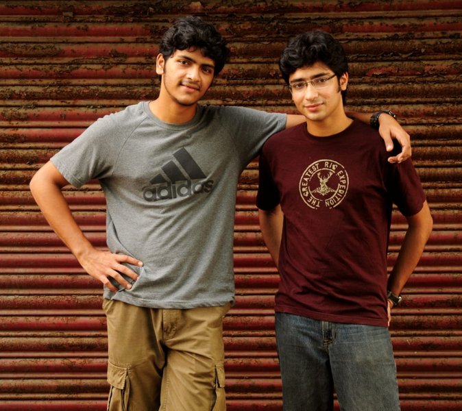 Arjun Chakrabarty (left) with his brother, Gaurav Chakrabarty, when he was 20 years old