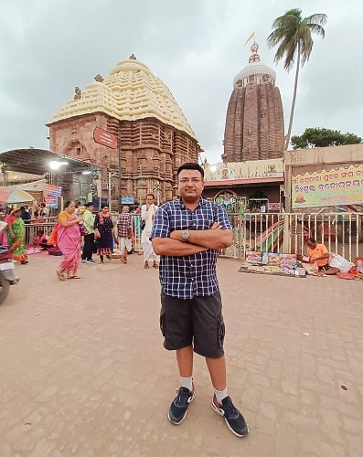 Atul Agrawal during one of his trips to a temple