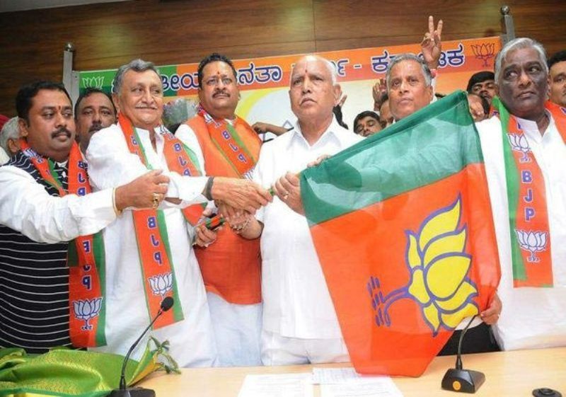 Basangouda Patil Yatnal was reinducted to the BJP by B. S. Yediyurappa and other leaders