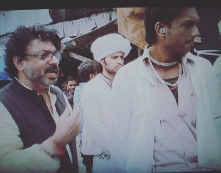 Chandra Shekhar Dutta during the shoot of Ram-Leela