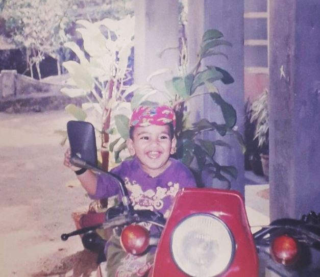 Childhood photograph of Rohan Pillai