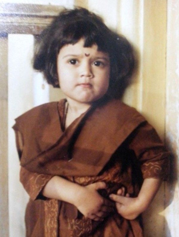 Childhood photograph of Akshaya Naik