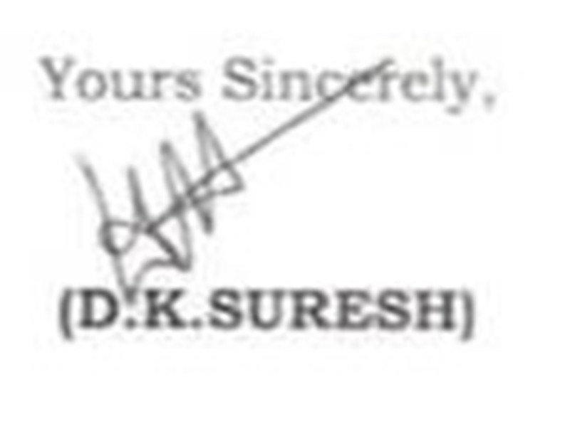 D. K. Suresh's signature