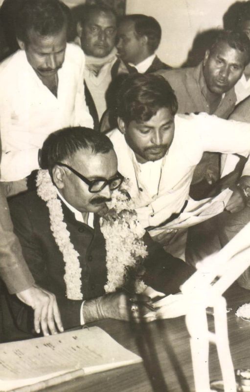 Hari Shankar Tiwari during a political function