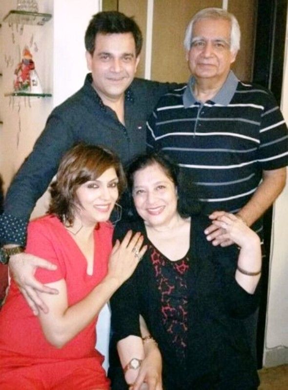 Indraneel Bhattacharya with his parents and wife (first from left)