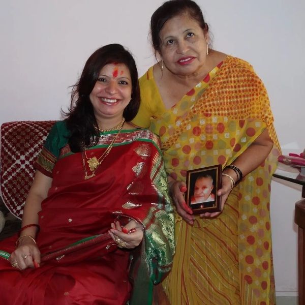 Jennifer Mistry Bansiwal with her mother