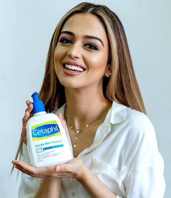 Jumana Khan promoting a product of Cetaphil