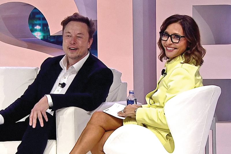 Linda Yaccarino interviewing Elon Musk
