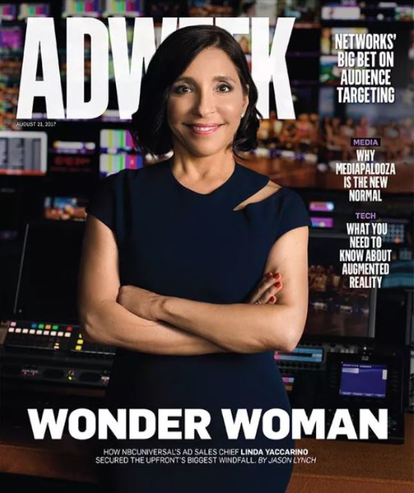 Linda Yaccarino on the cover of Adweek magazine 2017