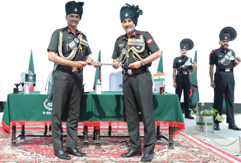 Lt Gen Aujla taking over as the Colonel of the Rajputana Rifles