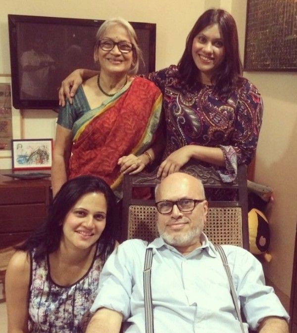 Manava Naik with her father, Arun Naik, mother, Meena Naik, and sister, Shariva Naik