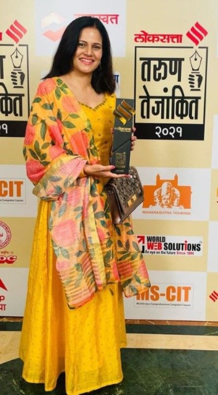 Manava Naik at Tarun Tejankit Awards show in 2021