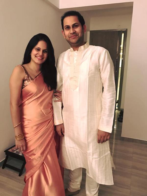 Manava Naik with her husband, Sushant Tungare