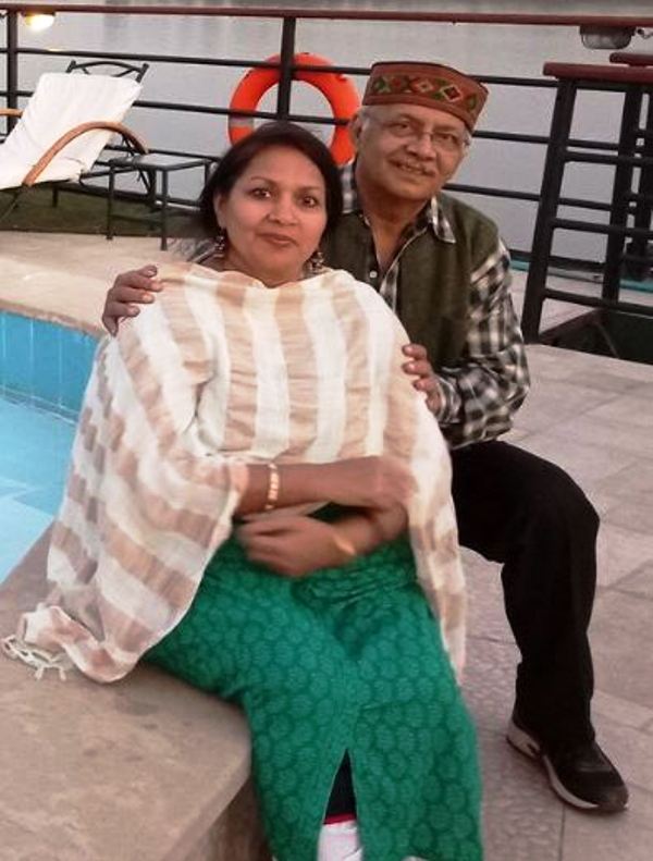 Manjari Joshi with her husband, Hemant Joshi