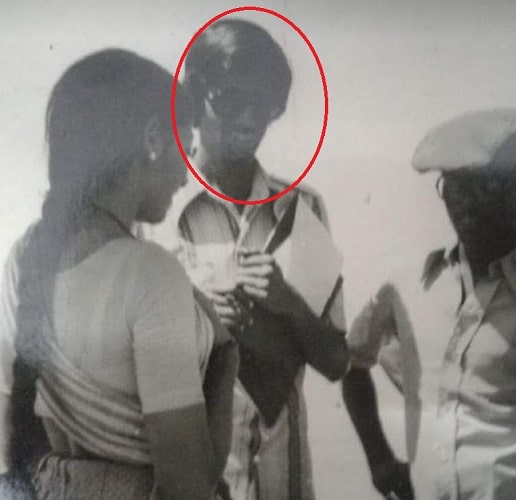 Manobala's old picture from the sets of one of his films