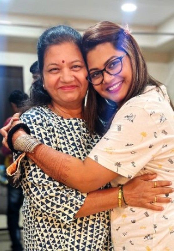 Namrata with her mother
