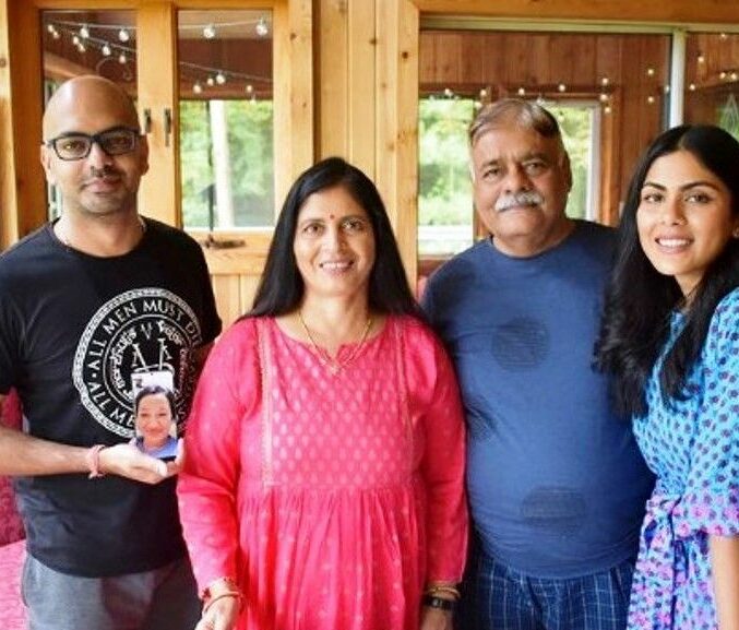 Nikita Singh with her family