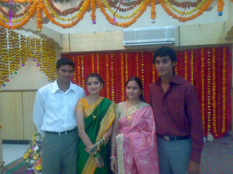 Omkar Salvi, his wife, Sujata Salvi, his sister-in-law, Anagha Aavishkar Salvi, and his brother, Aavishkar Salvi (right to left)