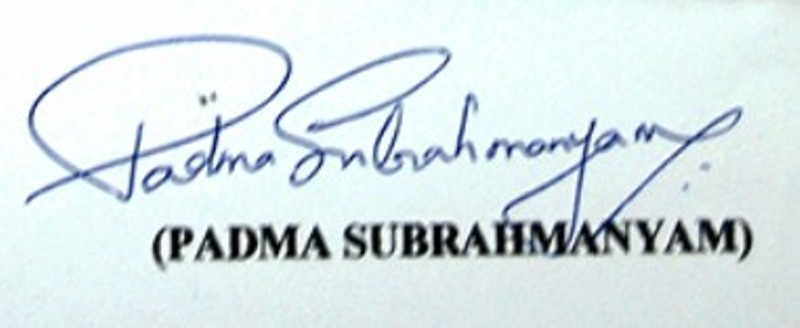 Padma Subrahmanyam's signature
