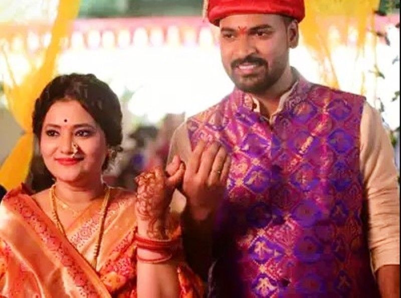 Pooja Thombre with her husband, Kunal Ahirrao