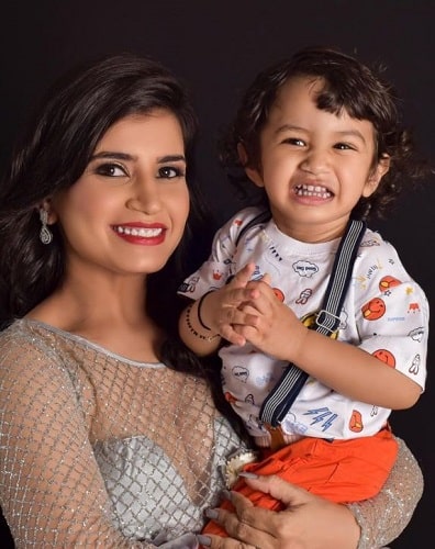 Priya Ahuja and her son