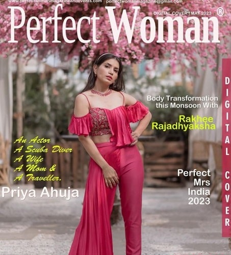 Priya Ahuja on the cover of Perfect Woman magazine