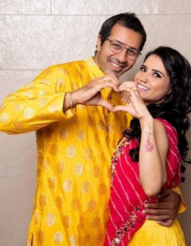 Priya Ahuja with her husband