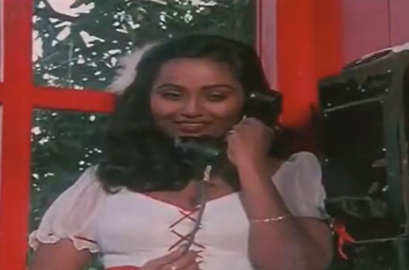 Rabia Khan as 'Lucy' in a still from the film 'Geraftaar' (1985)