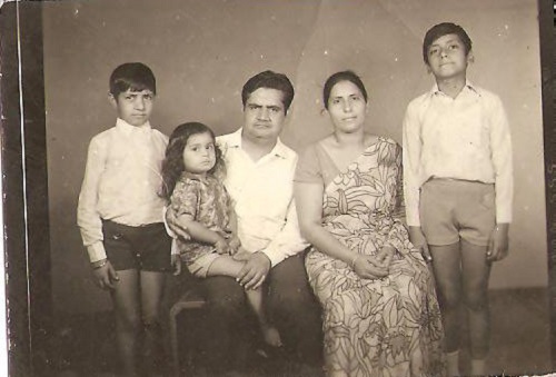 Rahul Mittra's (in lap) childhood picture with his family