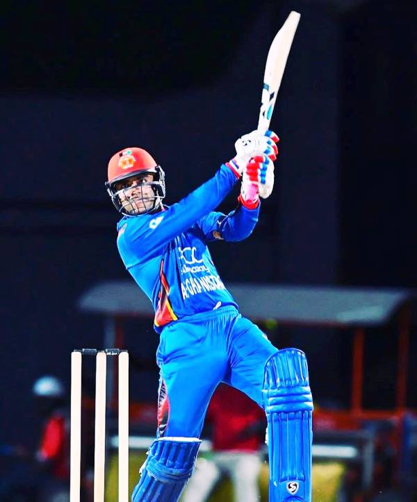 Rashid Khan batting for Afghanistan