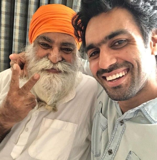 Ravinder Singh with his Father