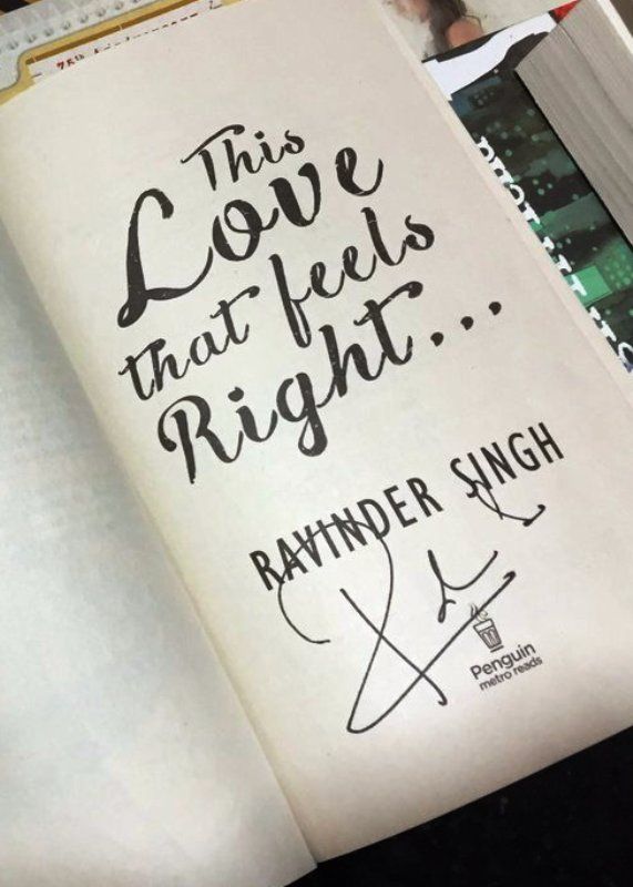 Ravinder Singh's signature_autograph