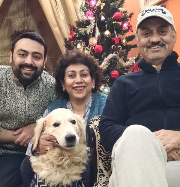 Rini Simon Khanna with her husband, Deepak Khanna, and son, Sahil Khanna
