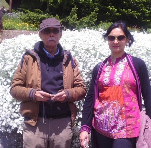 Rupali Barua with her father