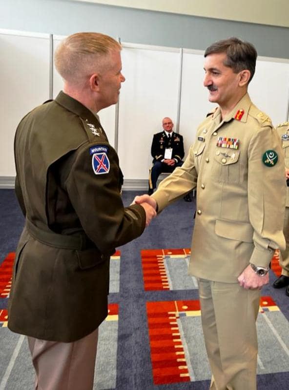 Salman Fayyaz Ghani with a US Army General