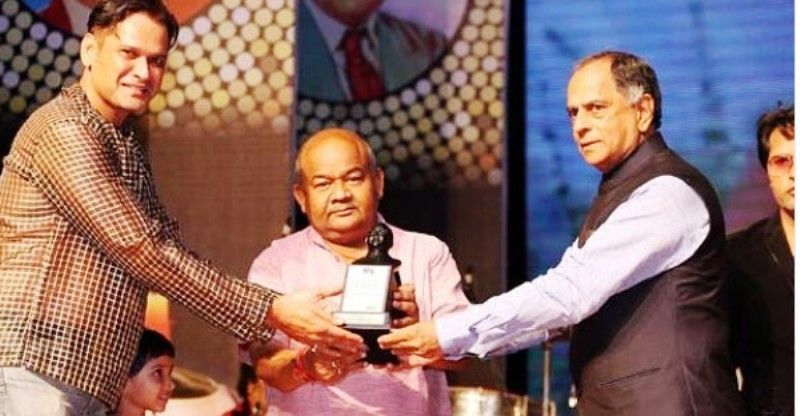 Sameer recieving Bharat Ratna Dr. Ambedkar Award