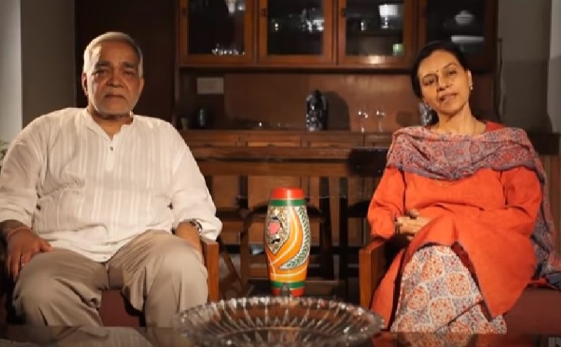 Sarla Maheshwari with her husband, Pawan Maheshwari