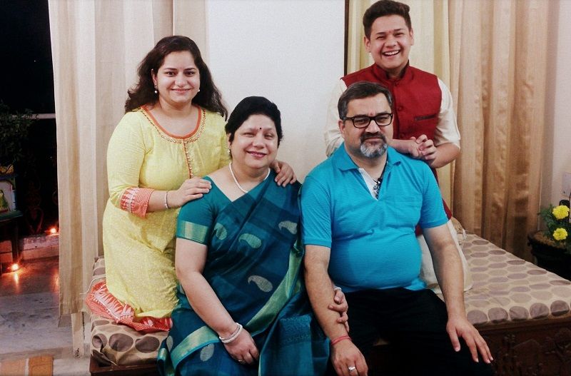 Shashwat Chaturvedi with his family