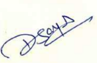 Signature of Deepali Sayed