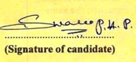Signature of H. P. Swaroop