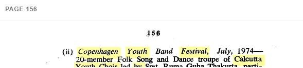 Snippet from a publication mentions of Calcutta Youth Choir in Copenhegan