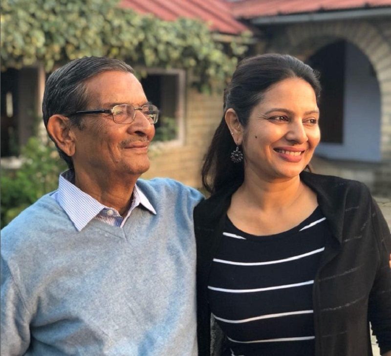 Sonal Jha with her father