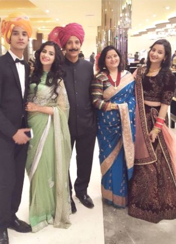 Subha Rajput (second from left) with her parents and siblings