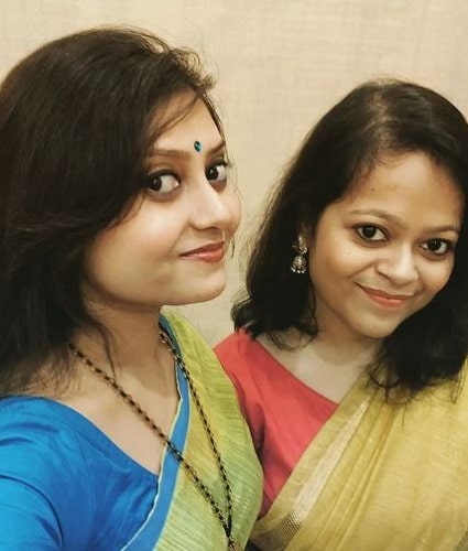 Suchandra Dasgupta with her sister