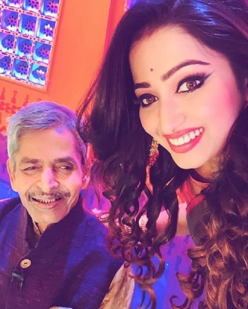 Sudipta Banerjee with her father