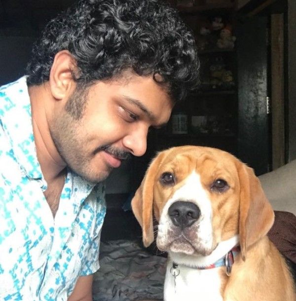 Suyash Tilak with his dog, Murphy