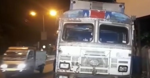 The truck which crossed over Suchandra Dasgupta